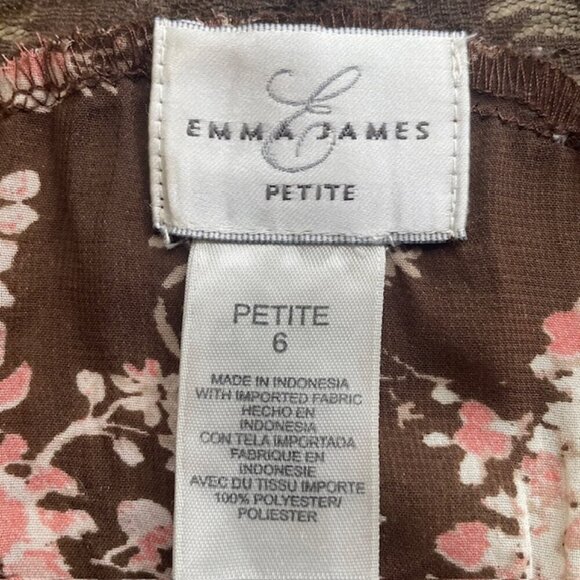 EMMA JAMES Petite Paisley Floral Lace Top - Size 6 Petite - Picture 5 of 6